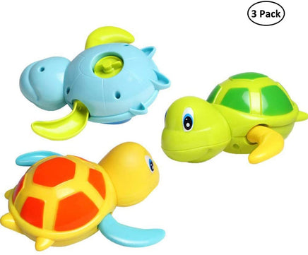 Dmeixs Baby Bath Toy Wind Up Bath Toys Turtle Bathtub Toys for Toddlers Floating Toys Eco-Friendly Material 3 Pack