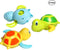 Dmeixs Baby Bath Toy Wind Up Bath Toys Turtle Bathtub Toys for Toddlers Floating Toys Eco-Friendly Material 3 Pack